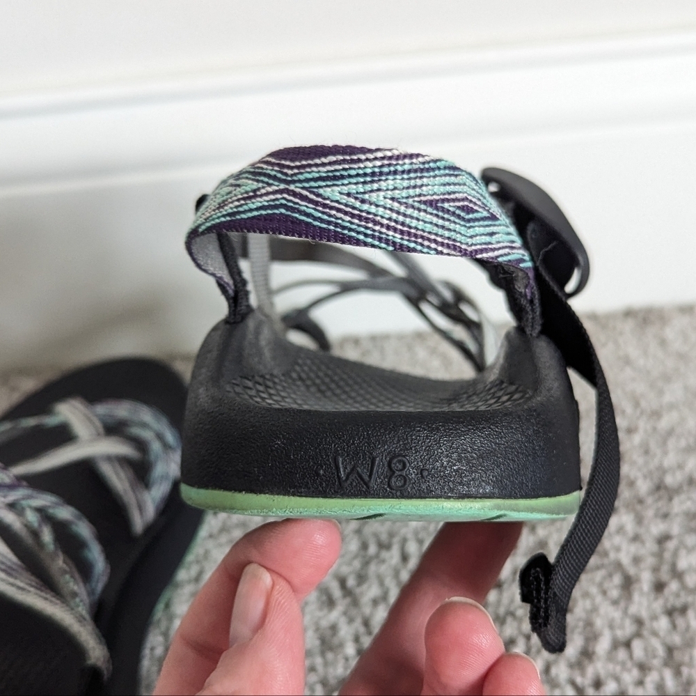 Chaco ZX/2 Classic Sandals Purple, Teal, Grey sz 8 - Picture 5 of 6